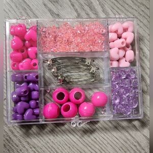 Beadtopia Pink Purple Mixed Beads Set NWT Jewelry arts crafts kids adults